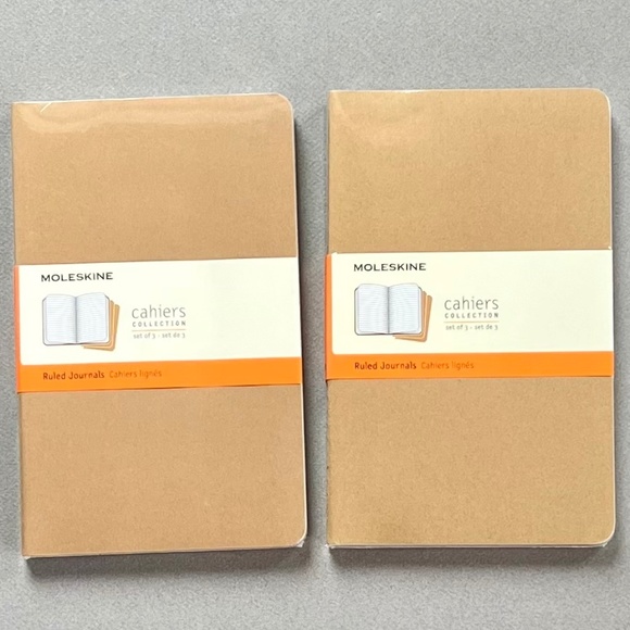 Moleskine Ruled Journals-Qty 2 w/3 in package + 4 unused, but not in package - Picture 1 of 6